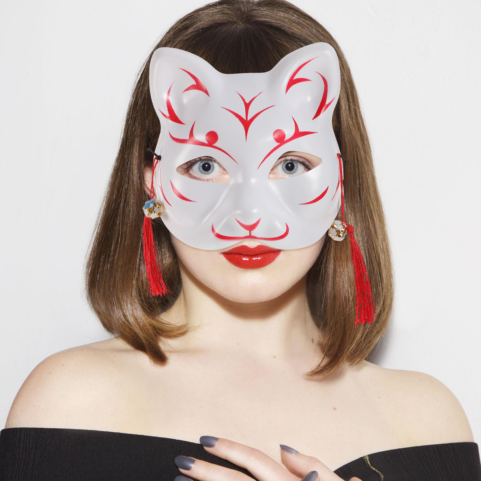 Japanese Style Cat Mask Anime  - Kids Face Mask 리뷰 및 가격