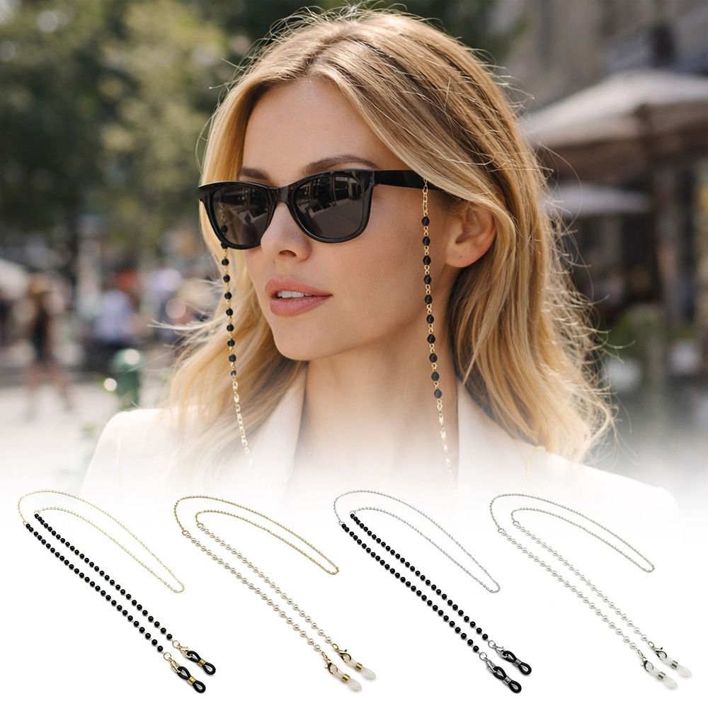 Fashion Flower Beads Eyeglass  - Mask Chain Holder 리뷰 및 가격