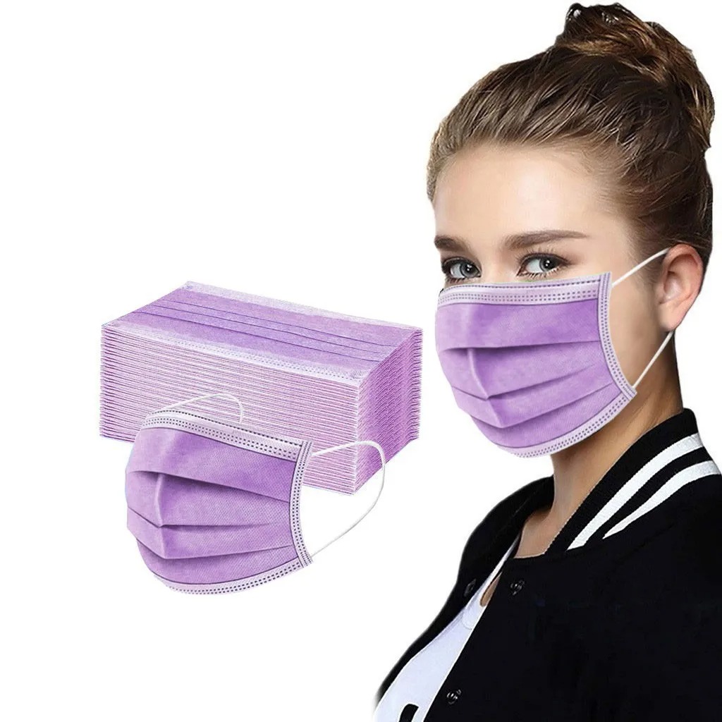 50PCS Women Man Solid Mask Dis - Disposable Surgical Mask 리뷰 및 가격