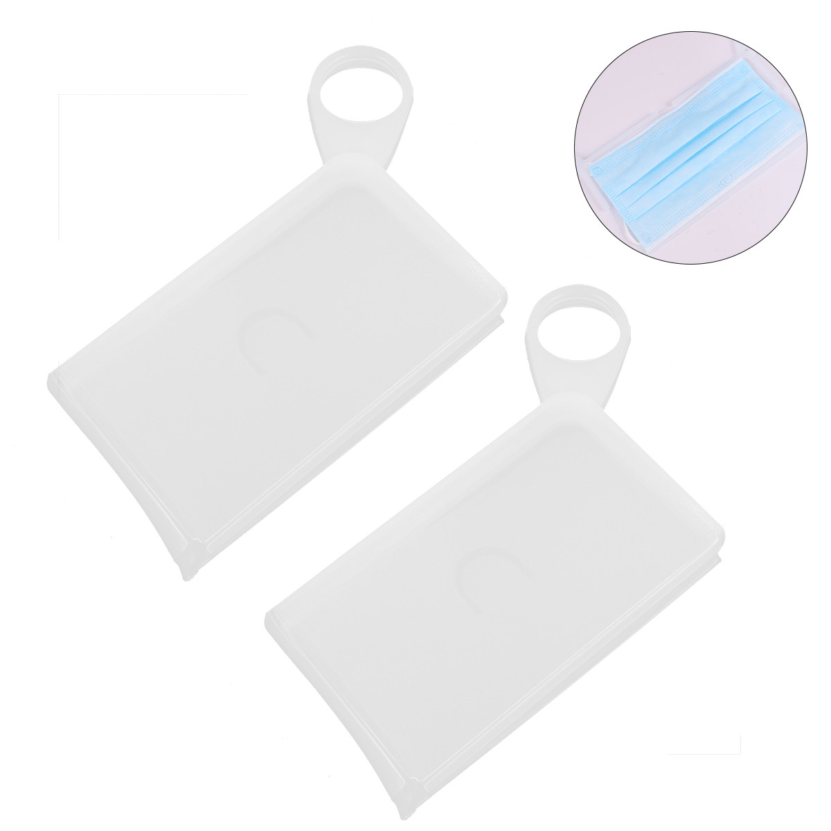 2Pcs Food Grade Silicone Mask  - Face Mask Storage Box 리뷰 및 가격
