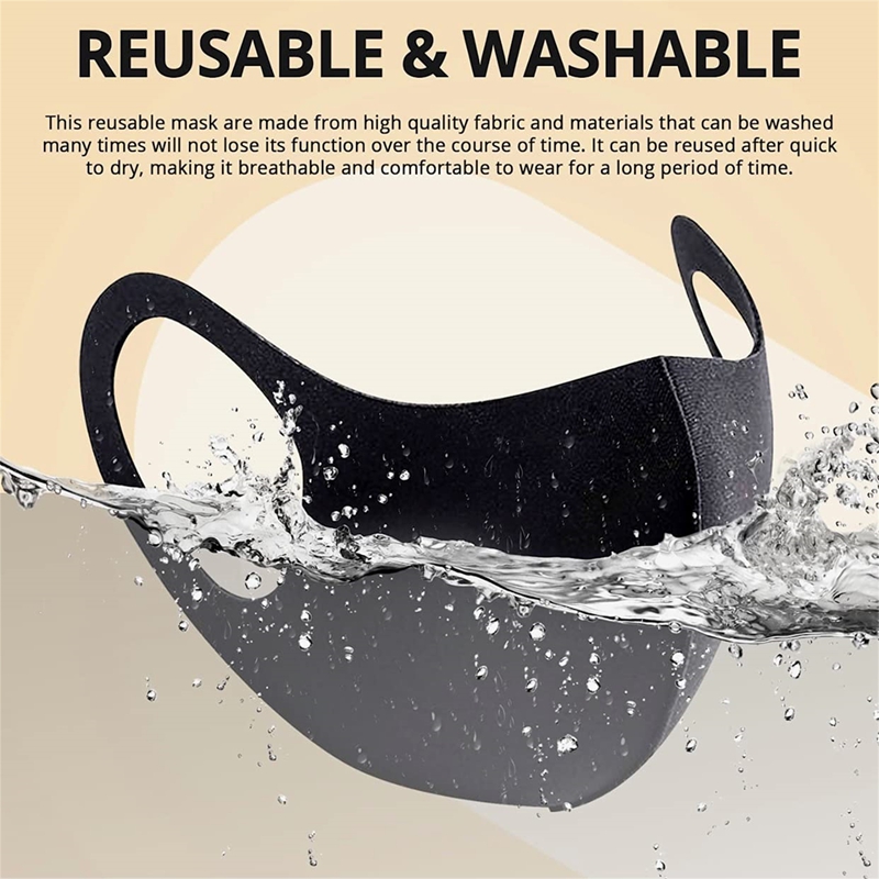 5/10PCS Fashion Solid Earloop  - Cloth Face Mask Washable 리뷰 및 가격