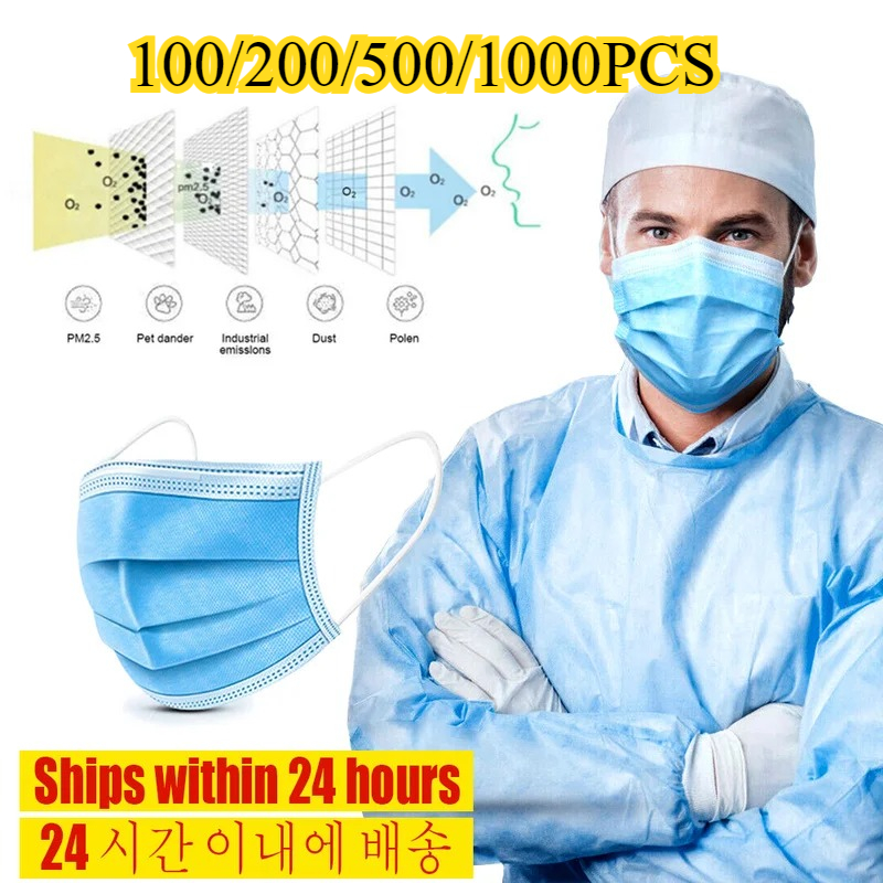 3-Layer Disposable Face Mask-A - Disposable Mask Blue 리뷰 및 가격